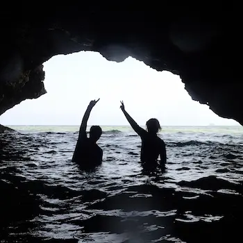 Snorkeling to Ishigaki blue cave provides a unique photo opportunities