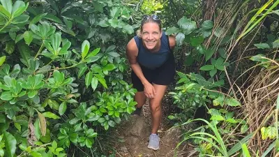 Climbing through the bushes